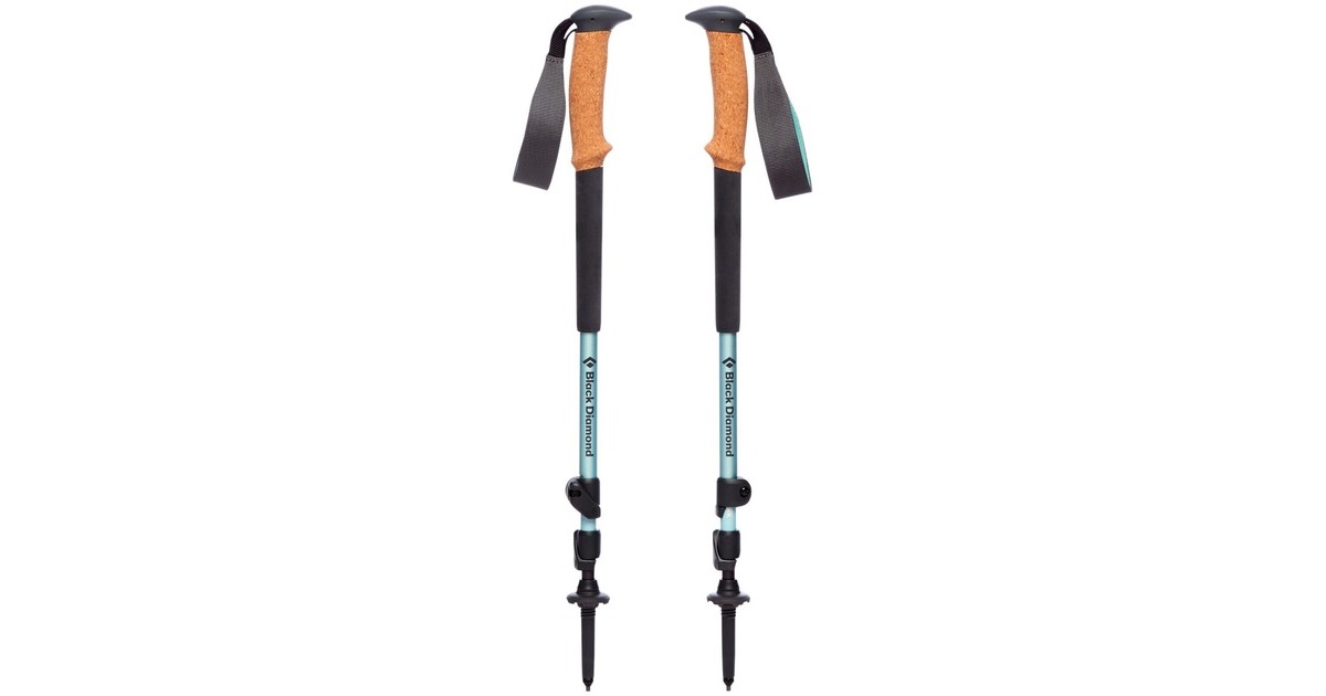 Black Diamond Trekkingstöcke Trail Cork (Damen), Fitnessgerät(türkis, 1 Paar, 100-125 cm)