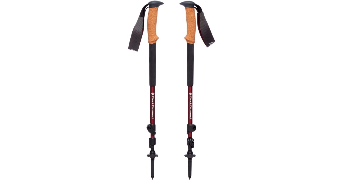 Black Diamond Trekkingstöcke Trail Cork (Damen), Fitnessgerät(weinrot, 1 Paar, 100-125 cm)
