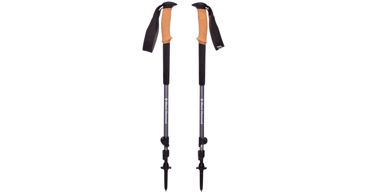 Black Diamond Trekkingstöcke Trail Cork, Fitnessgerät(grau, 1 Paar, 100-140 cm)