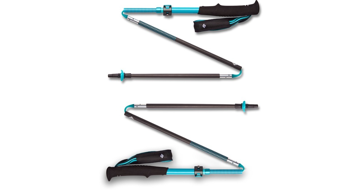 Black Diamond Trekkingstöcke Women`s Distance Carbon FLZ, Fitnessgerät(türkis, 1 Paar, 95-110 cm)