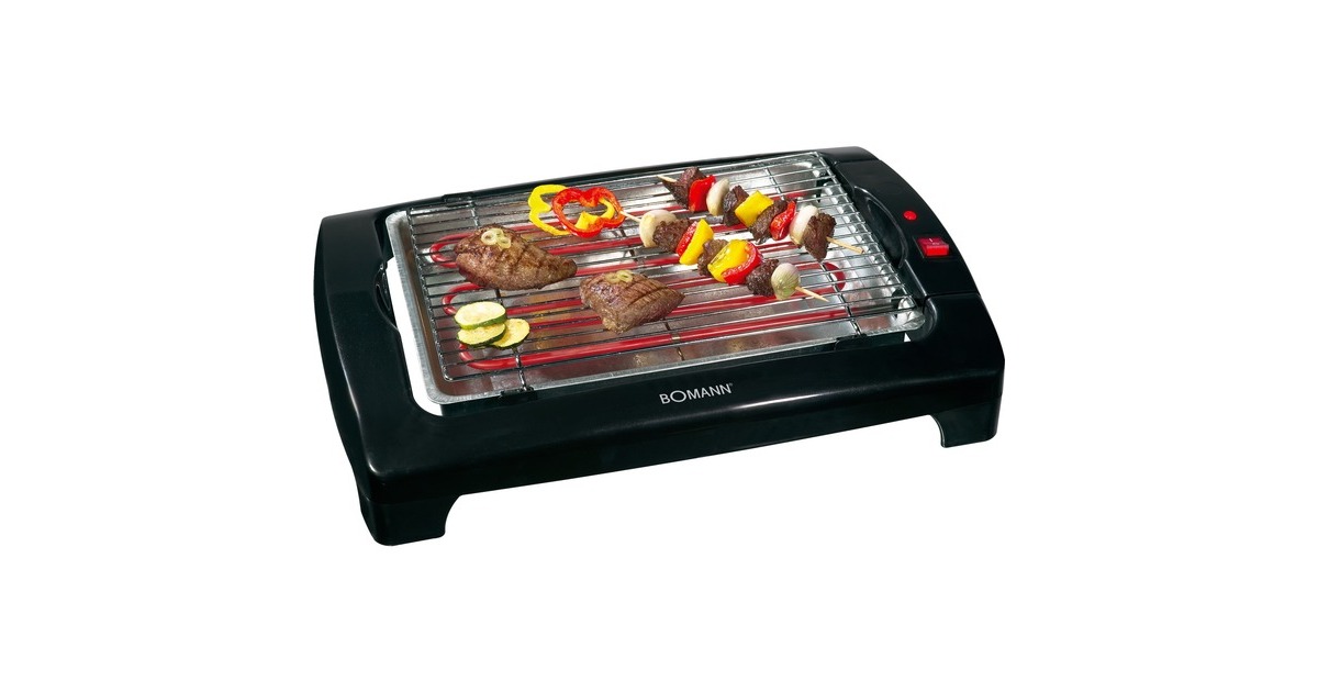 Bomann Barbeque-Tischgrill BQ 1240 CB, Elektrogrill(schwarz, 2.000 Watt)