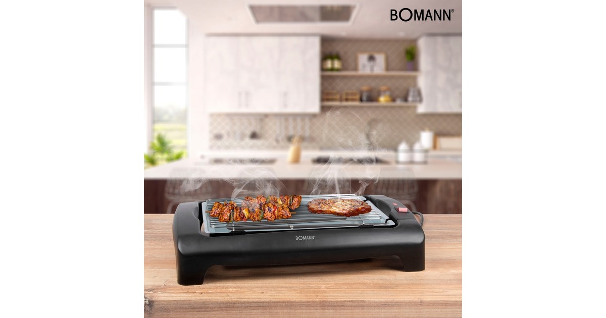 Bomann Barbeque-Tischgrill BQ 1240 CB, Elektrogrill(schwarz, 2.000 Watt)