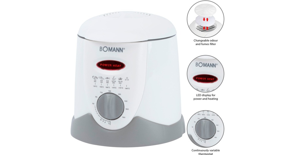 Bomann Fondue-Fritteuse FFR 1290 CB(weiß/hellgrau)