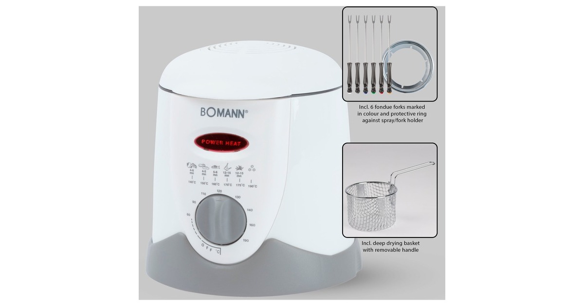 Bomann Fondue-Fritteuse FFR 1290 CB(weiß/hellgrau)