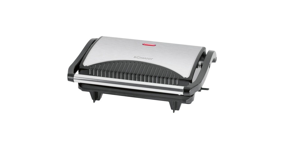 Bomann Kontaktgrill MG 2251 CB(edelstahl/schwarz, 700 Watt)