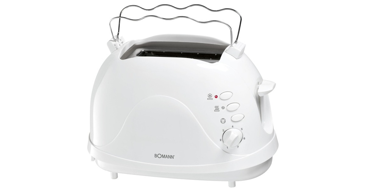 Bomann Toaster TA 246 CB(weiß, 700 Watt, für 2 Scheiben Toast) Bomann Toaster TA 246 CB(weiß, 700 Watt, für 2 Scheiben Toast)