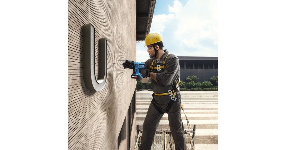 Bosch 18V-Set Bohrschrauber GSR 18V-28 + GBH 18 V-21 + GWS 18V-Li Professional(blau/schwarz, 2x Li-Ionen Akku 5,0Ah, Tasche)