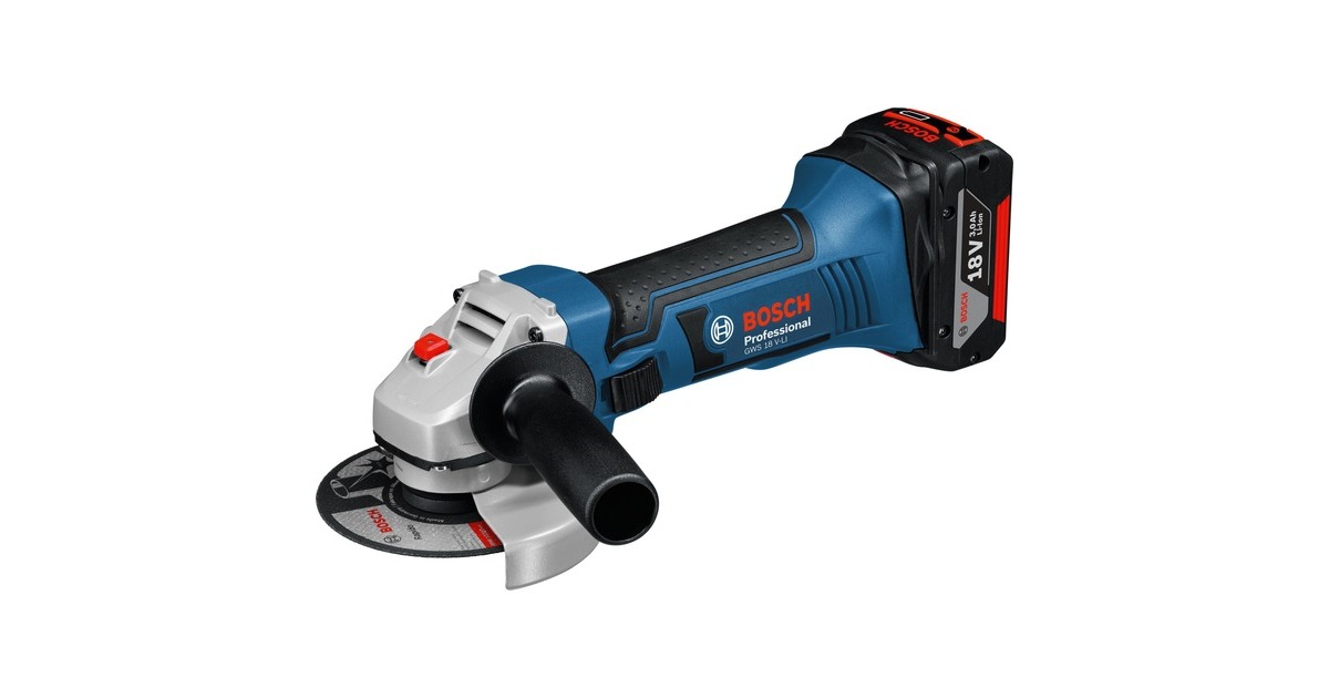 Bosch 18V-Set Bohrschrauber GSR 18V-28 + GBH 18 V-21 + GWS 18V-Li Professional(blau/schwarz, 2x Li-Ionen Akku 5,0Ah, Tasche)