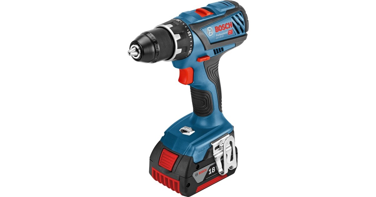Bosch 18V-Set Bohrschrauber GSR 18V-28 + GBH 18 V-21 + GWS 18V-Li Professional(blau/schwarz, 2x Li-Ionen Akku 5,0Ah, Tasche)