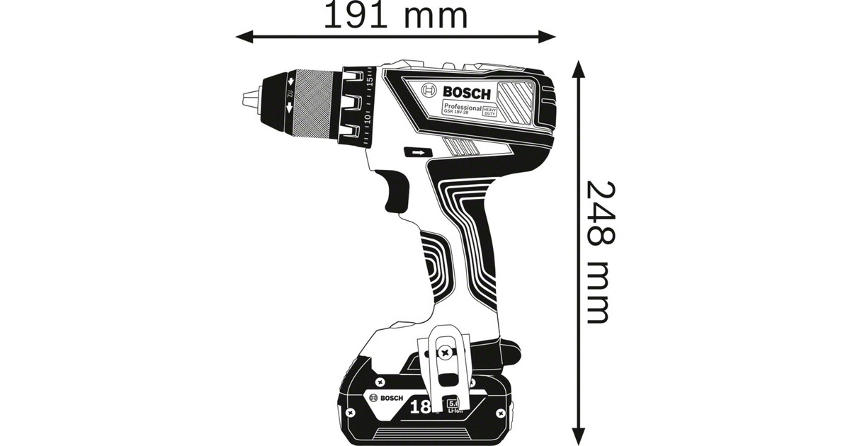 Bosch 18V-Set Bohrschrauber GSR 18V-28 + GBH 18 V-21 + GWS 18V-Li Professional(blau/schwarz, 2x Li-Ionen Akku 5,0Ah, Tasche)
