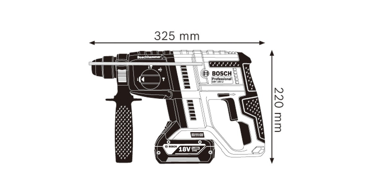 Bosch 18V-Set Bohrschrauber GSR 18V-28 + GBH 18 V-21 + GWS 18V-Li Professional(blau/schwarz, 2x Li-Ionen Akku 5,0Ah, Tasche)
