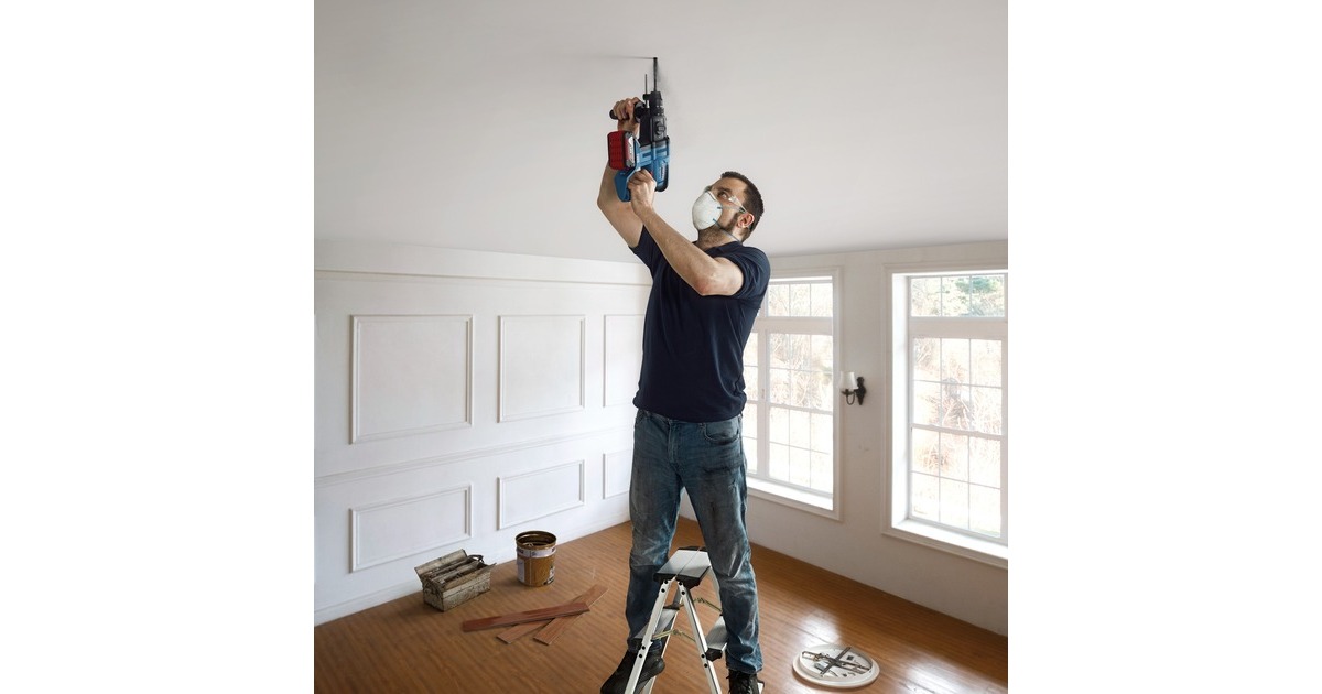 Bosch 18V-Set Bohrschrauber GSR 18V-28 + GBH 18 V-21 + GWS 18V-Li Professional(blau/schwarz, 2x Li-Ionen Akku 5,0Ah, Tasche)