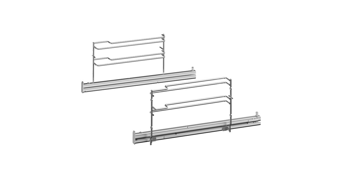 Bosch 1-fach Teleskopvollauszug HEZ638178, Backofenauszug(edelstahl, 45 cm, pyrolysefähig)