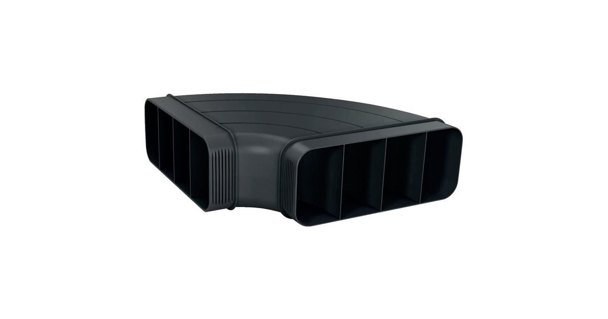 Bosch 90° Flachkanalbogen HEZ9VDSB1, Rohr(schwarz, horizontal, männlich)