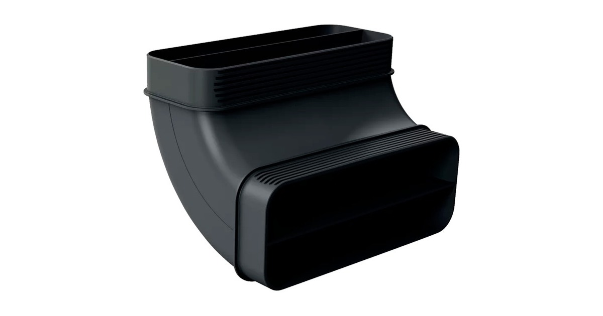 Bosch 90° Flachkanalbogen HEZ9VDSB2, Rohr(schwarz, vertikal, männlich)