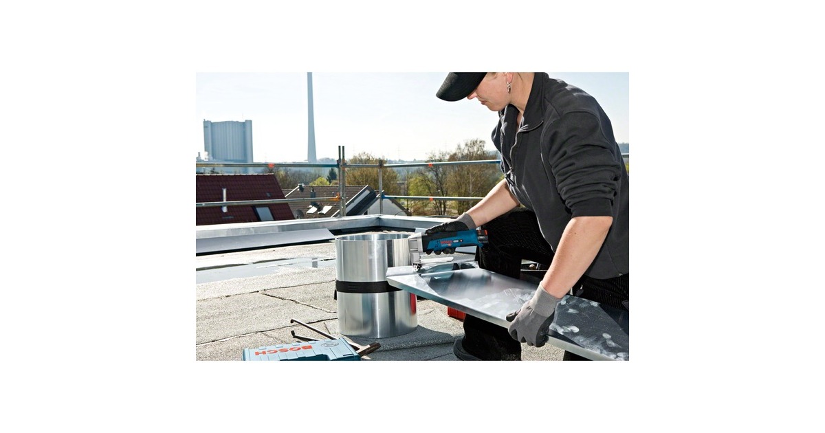 Bosch Akku-Blechschere GSC 12V-13 Professional solo, 12Volt(blau/schwarz, ohne Akku und Ladegerät, in L-BOXX)