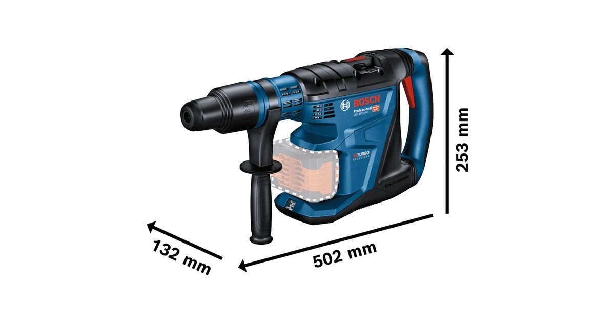 Bosch Akku-Bohrhammer BITURBO GBH 18V-40 C Professional, 18Volt(blau/schwarz, 2x Akku ProCORE18V 8,0Ah, in XL-BOXX)