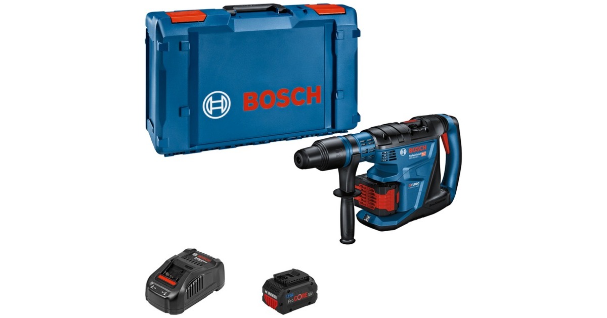Bosch Akku-Bohrhammer BITURBO GBH 18V-40 C Professional, 18Volt(blau/schwarz, 2x Akku ProCORE18V 5,5Ah, in XL-BOXX)