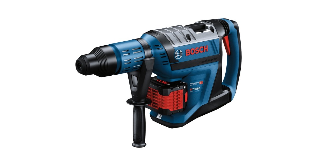Bosch Akku-Bohrhammer BITURBO GBH 18V-45 C Professional(blau/schwarz, 2x Akku ProCORE18V 12,0Ah, Bluetooth Modul)