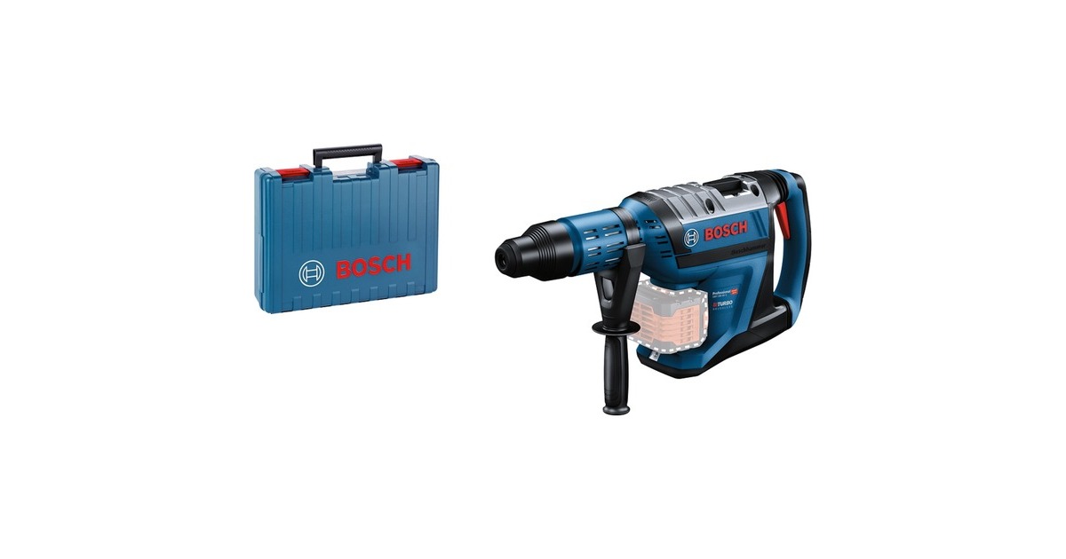 Bosch Akku-Bohrhammer BITURBO GBH 18V-45 C Professional solo(blau/schwarz, ohne Akku und Ladegerät, Bluetooth Modul, im Koffer)