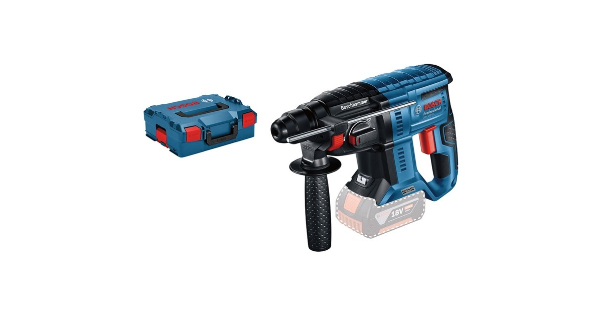 Bosch Akku-Bohrhammer GBH 18V-21 Professional solo, 18Volt(blau/schwarz, ohne Akku und Ladegerät, in L-BOXX)
