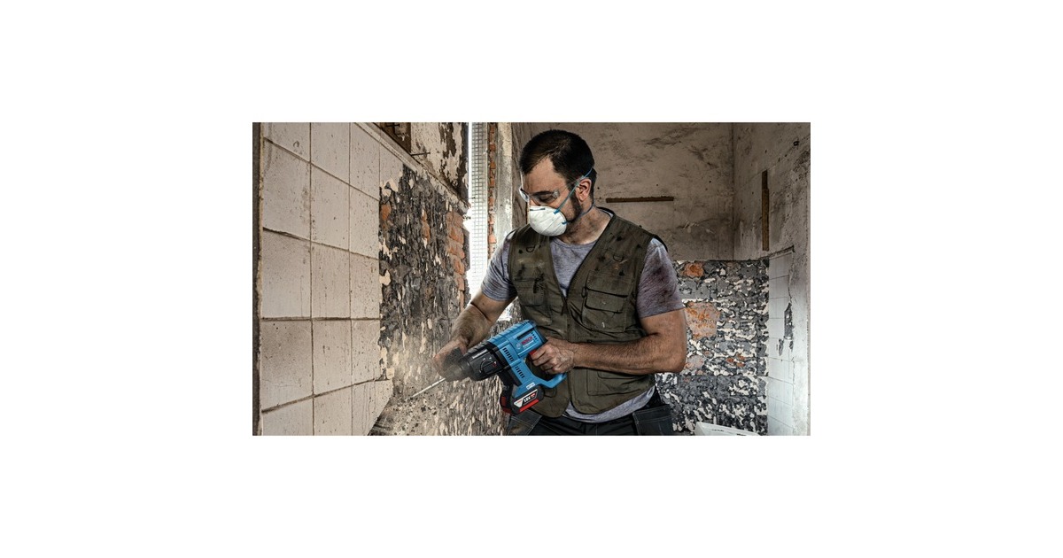 Bosch Akku-Bohrhammer GBH 18V-21 Professional solo, 18Volt(blau/schwarz, ohne Akku und Ladegerät, in L-BOXX)