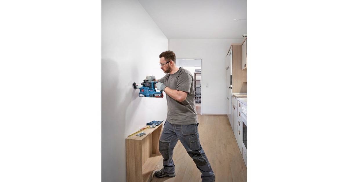 Bosch Akku-Bohrhammer GBH 18V-22 Professional, 18Volt(blau/schwarz, 2x Li-Ionen Akku 4,0Ah, in L-BOXX)