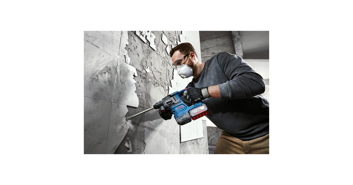 Bosch Akku-Bohrhammer GBH 18V-22 Professional solo, 18Volt(blau/schwarz, ohne Akku und Ladegerät)