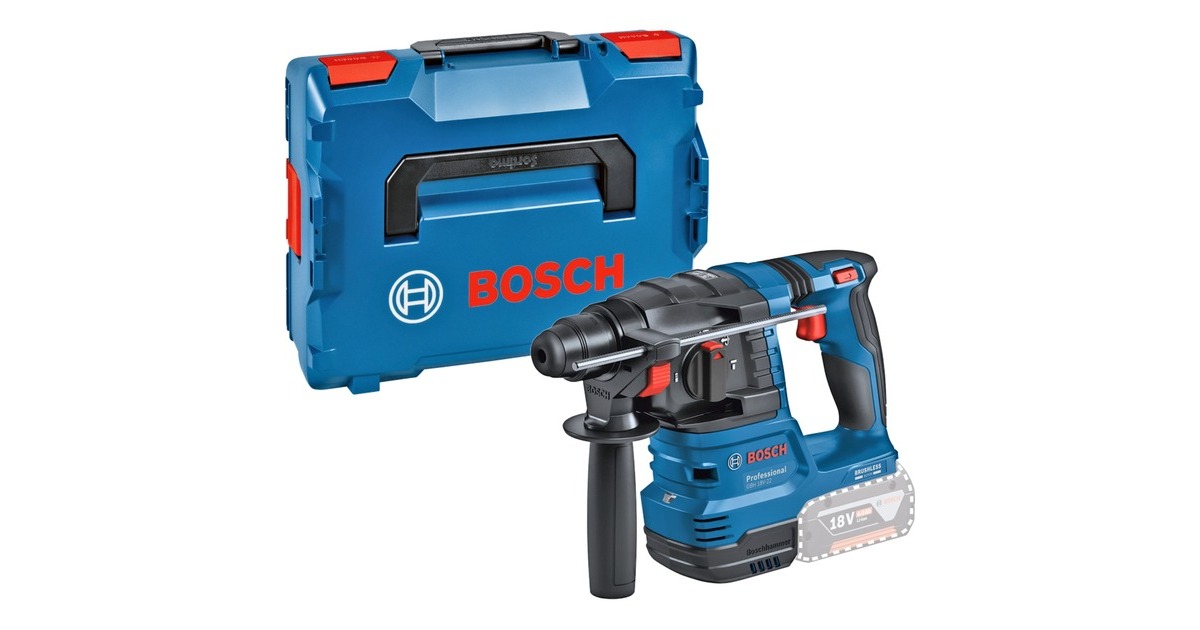 Bosch Akku-Bohrhammer GBH 18V-22 Professional solo, 18Volt(blau/schwarz, ohne Akku und Ladegerät, in L-BOXX)