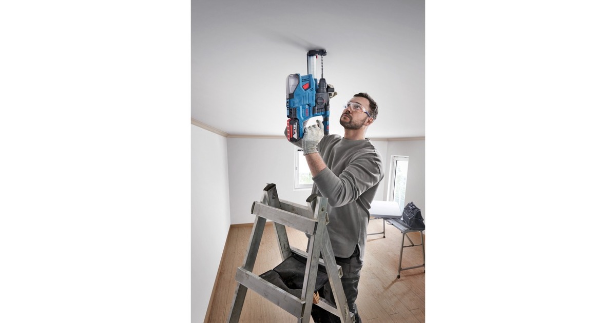 Bosch Akku-Bohrhammer GBH 18V-22 Professional solo, 18Volt(blau/schwarz, ohne Akku und Ladegerät, in L-BOXX)
