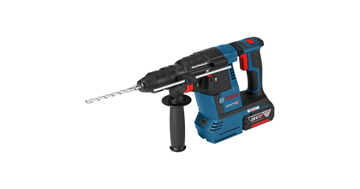 Bosch Akku-Bohrhammer GBH 18V-26 F Professional(blau/schwarz, 2x Akku ProCORE18V 8,0Ah, L-BOXX)