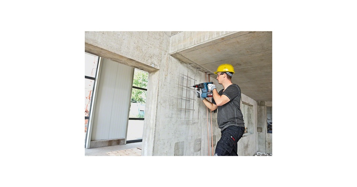 Bosch Akku-Bohrhammer GBH 18V-26 F Professional, 18Volt(blau/schwarz, 2x Li-Ionen Akku 5,0Ah, in L-BOXX)