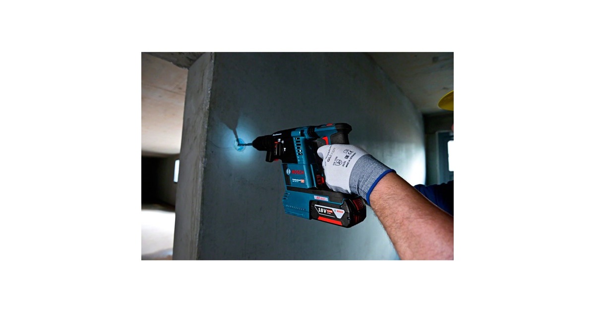 Bosch Akku-Bohrhammer GBH 18V-26 F Professional, 18Volt(blau/schwarz, 2x Akku ProCORE18V 5,5Ah, L-BOXX, Staubabsaugung)