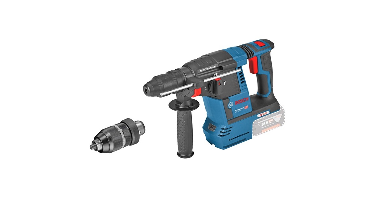 Bosch Akku-Bohrhammer GBH 18V-26 F Professional solo, 18Volt(blau/schwarz, ohne Akku und Ladegerät, in L-BOXX)