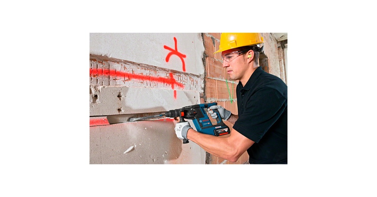 Bosch Akku-Bohrhammer GBH 18V-26 F Professional solo, 18Volt(blau/schwarz, ohne Akku und Ladegerät)