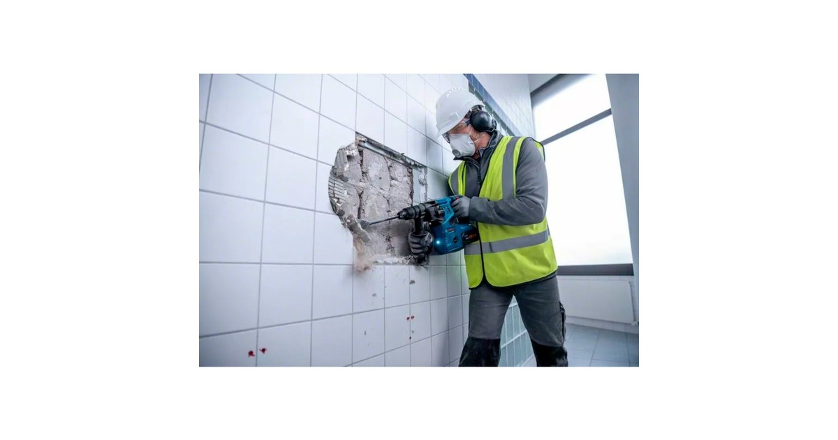 Bosch Akku-Bohrhammer GBH 18V-28 CF Professional, 18Volt(blau/schwarz, 2x Akku ProCORE18V 8,0Ah, Bluetooth, in L-BOXX)