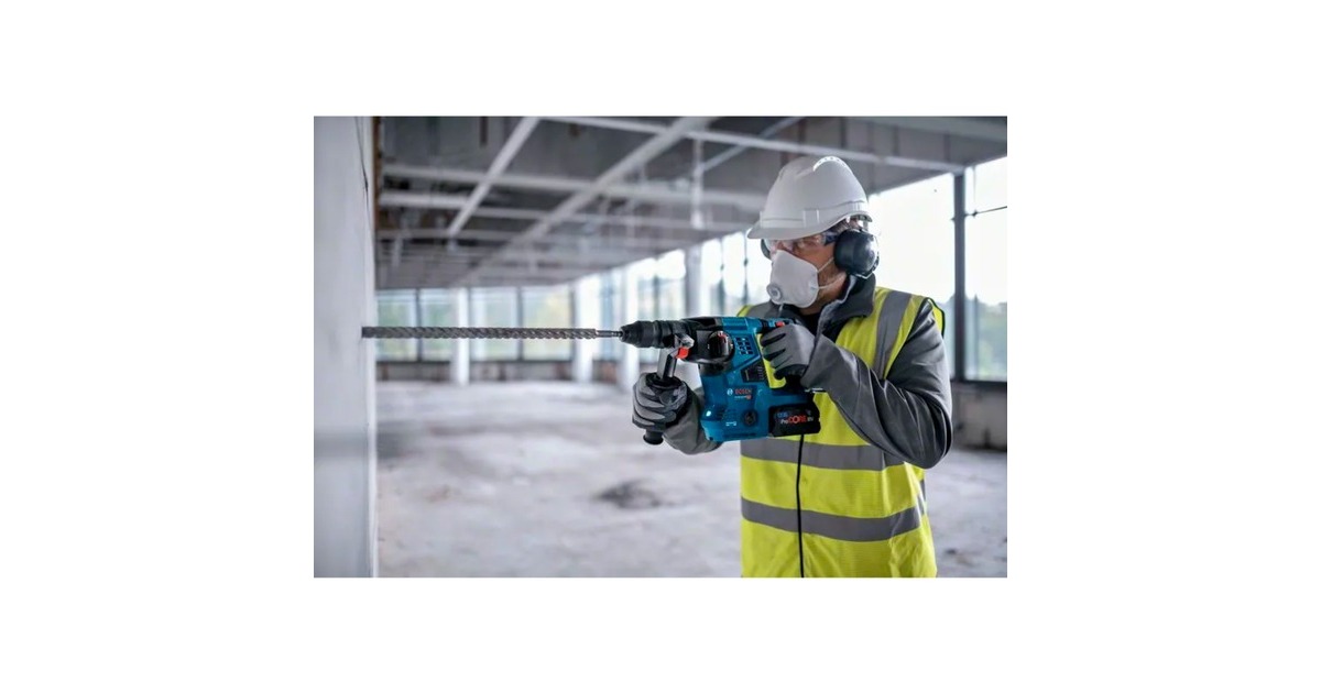 Bosch Akku-Bohrhammer GBH 18V-28 CF Professional, 18Volt(blau/schwarz, 2x Akku ProCORE18V 8,0Ah, Bluetooth, in L-BOXX)