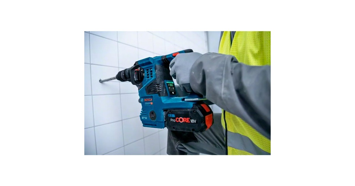 Bosch Akku-Bohrhammer GBH 18V-28 CF Professional solo, 18Volt(blau/schwarz, ohne Akku und Ladegerät, Bluetooth, in L-BOXX)