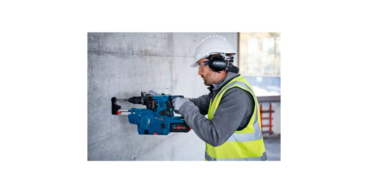 Bosch Akku-Bohrhammer GBH 18V-28 CF Professional solo, 18Volt(blau/schwarz, ohne Akku und Ladegerät, Bluetooth, in L-BOXX)