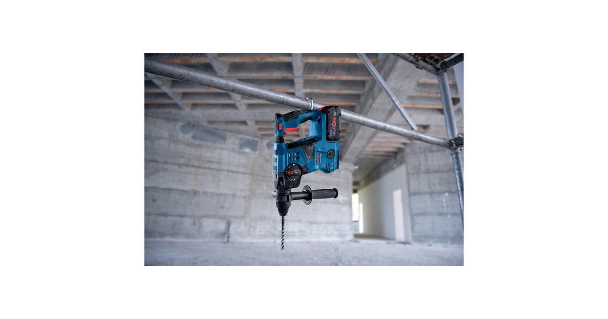 Bosch Akku-Bohrhammer GBH 18V-28 C Professional solo, 18Volt(blau/schwarz, ohne Akku und Ladegerät, mit Bluetooth)