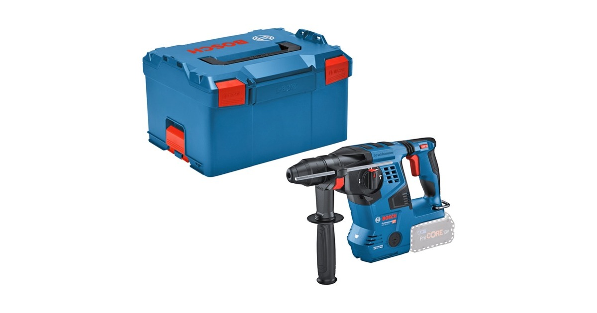 Bosch Akku-Bohrhammer GBH 18V-28 C Professional solo, 18Volt(blau/schwarz, ohne Akku und Ladegerät, mit Bluetooth, in L-BOXX)