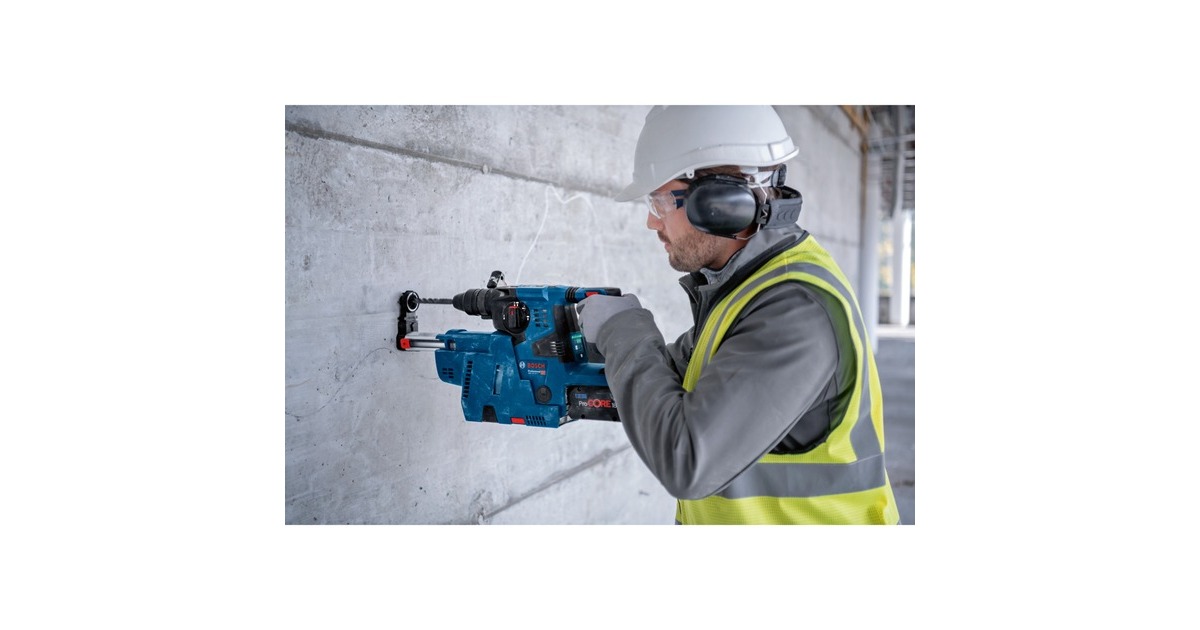 Bosch Akku-Bohrhammer GBH 18V-28 C Professional solo, 18Volt(blau/schwarz, ohne Akku und Ladegerät, mit Bluetooth, in L-BOXX)