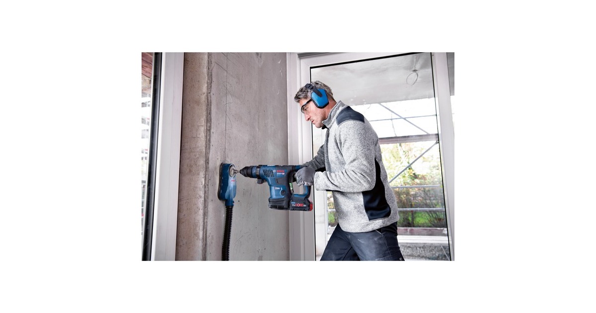 Bosch Akku-Bohrhammer GBH 18V-34 CF Professional(blau/schwarz, 2x Akku ProCORE18V 8,0Ah, Bluetooth Modul, Koffer)