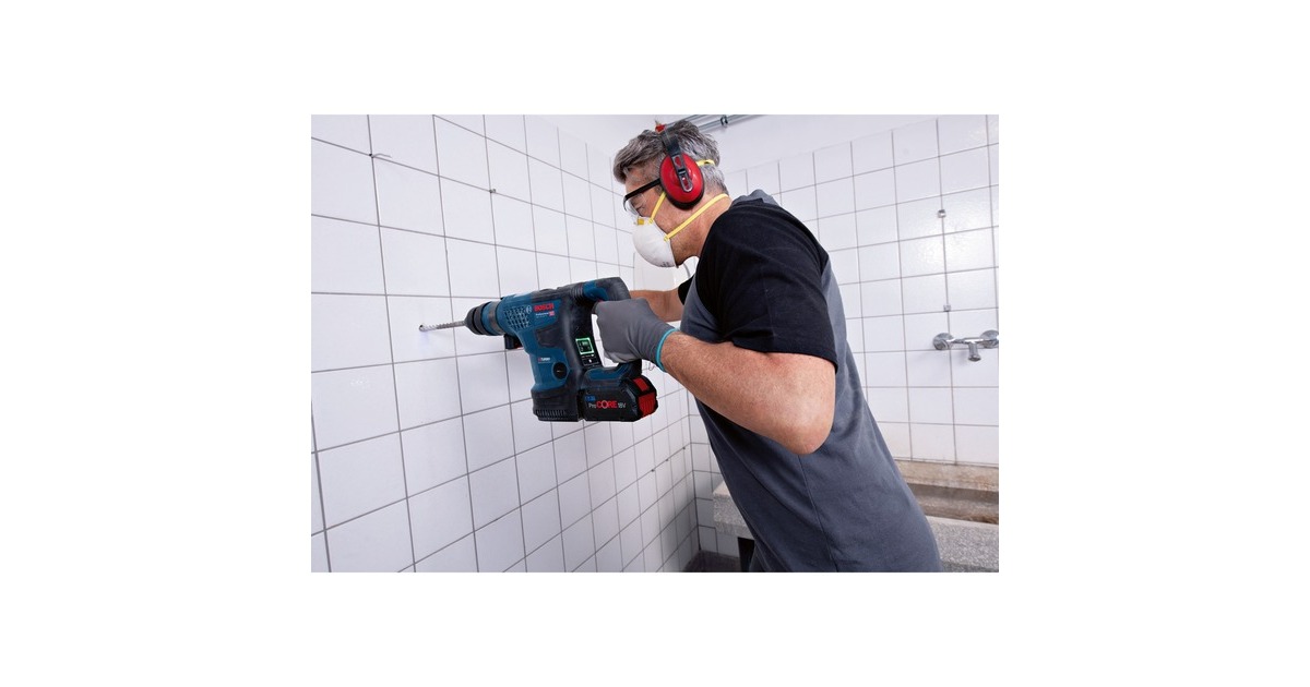 Bosch Akku-Bohrhammer GBH 18V-34 CF Professional solo(blau/schwarz, Bluetooth Modul, ohne Akku und Ladegerät, im Koffer)