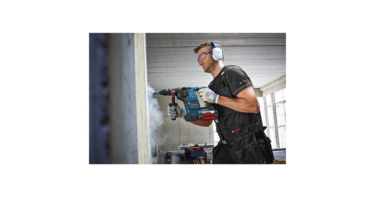 Bosch Akku-Bohrhammer GBH 36 VF-LI Plus Professional(blau/schwarz, 2x Li-Ionen Akku 6,0Ah, in L-BOXX)