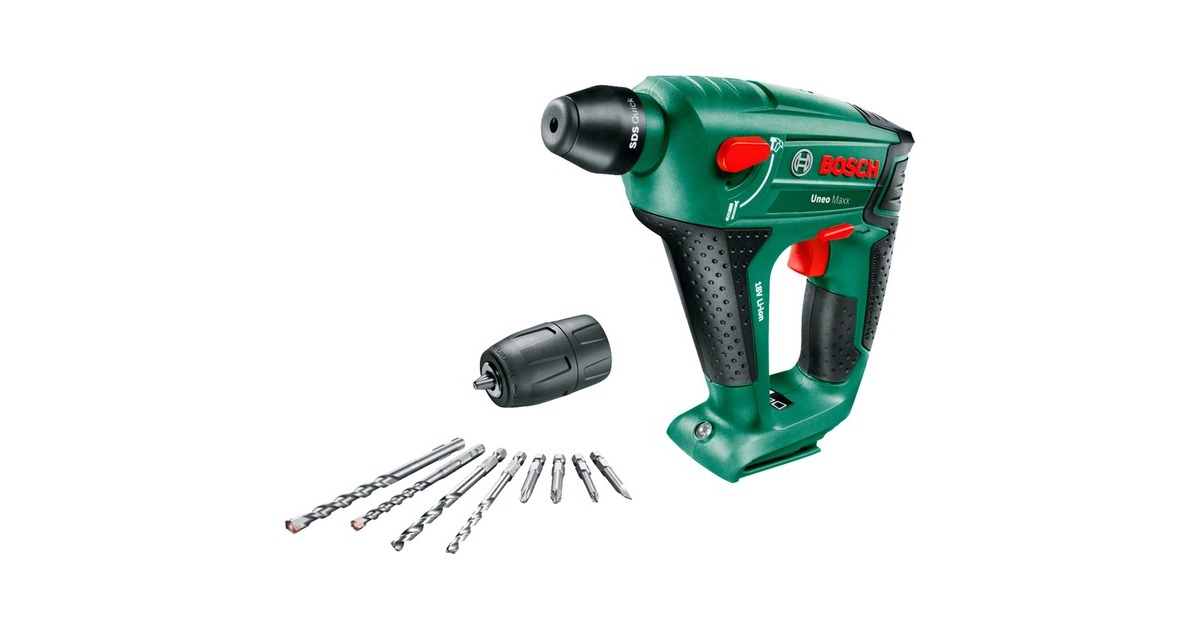 Bosch Akku-Bohrhammer Uneo Maxx solo, 18Volt(grün/schwarz, ohne Akku und Ladegerät, POWER FOR ALL ALLIANCE)