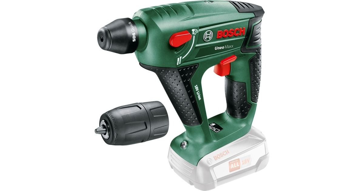 Bosch Akku-Bohrhammer Uneo Maxx solo, 18Volt(grün/schwarz, ohne Akku und Ladegerät, POWER FOR ALL ALLIANCE)