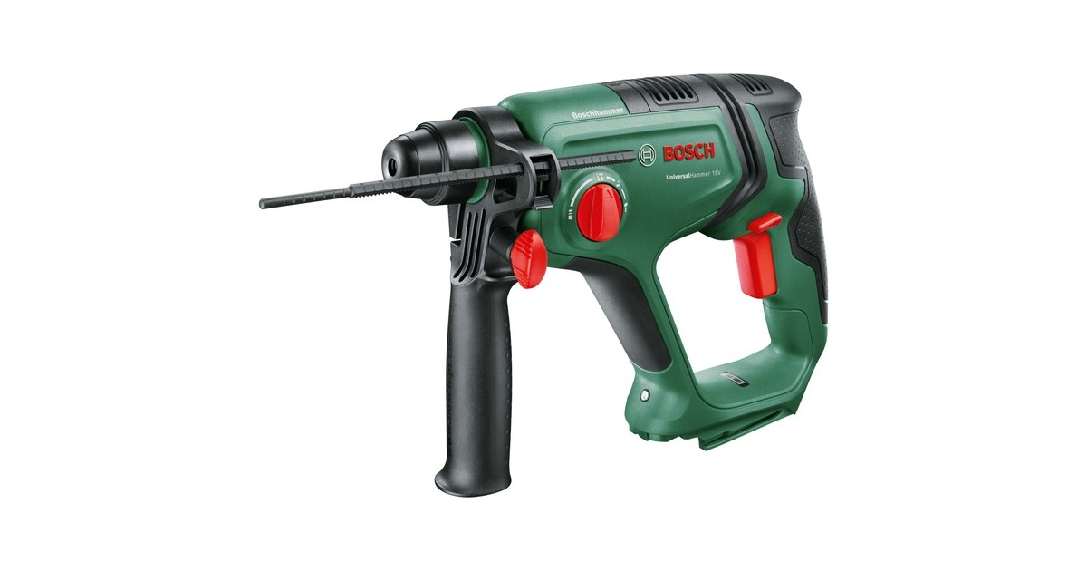 Bosch Akku-Bohrhammer UniversalHammer 18V BARETOOL, Adapter(grün/schwarz, ohne Akku und Ladegerät, POWER FOR ALL ALLIANCE)