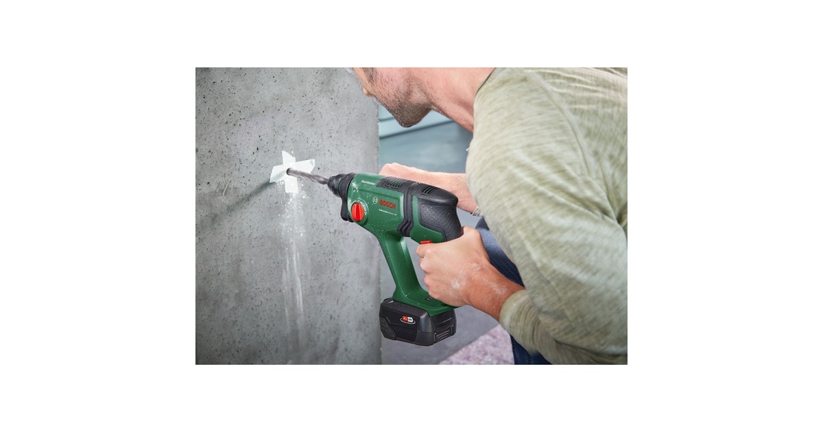 Bosch Akku-Bohrhammer UniversalHammer 18V BARETOOL, Adapter(grün/schwarz, ohne Akku und Ladegerät, POWER FOR ALL ALLIANCE)