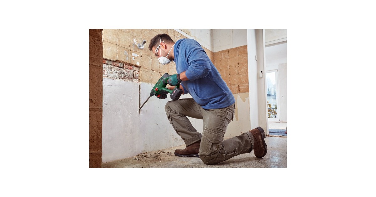 Bosch Akku-Bohrhammer UniversalHammer 18V BARETOOL, Adapter(grün/schwarz, ohne Akku und Ladegerät, POWER FOR ALL ALLIANCE)